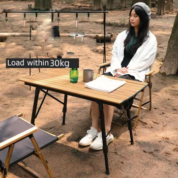 Outdoor Aluminum Lightweight Adjustable Height Foldable Table for Gardening, Travel, and Picnics