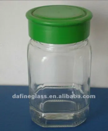 500ml High Quality Honey Bottle Glass Jar fermented bean curd Bottle with screw plastic cap
