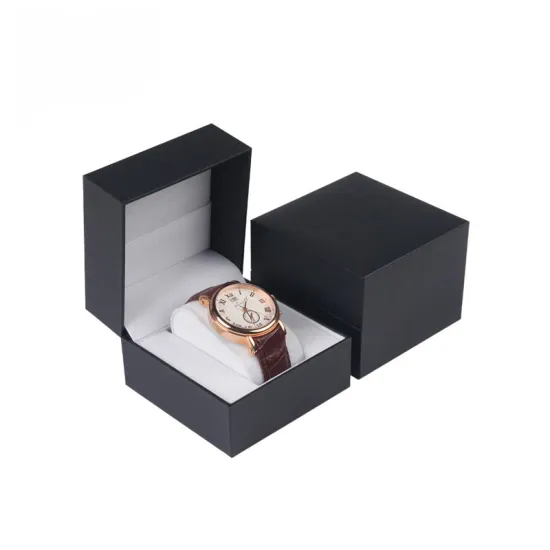Custom Logo Luxury Black Watch Gift Packaging Boxes