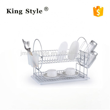 Two-Layer Iron Dish Rack / Drainer Rack With PP Tray (KSD006)
