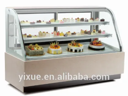 china commercial cake display fridge showcase for cafe and bakery shop