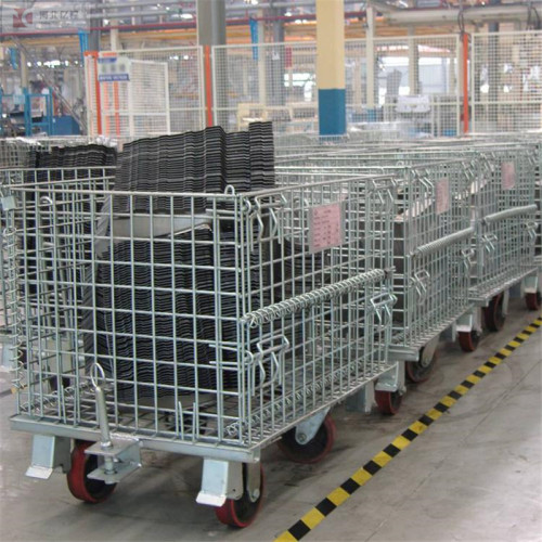 galvanized foldable collapsible metal storage wire mesh