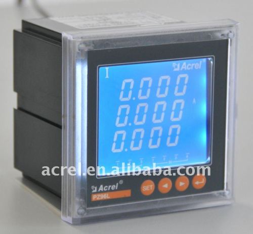 three phase ammeter PZ42L-AI3, LCD disply