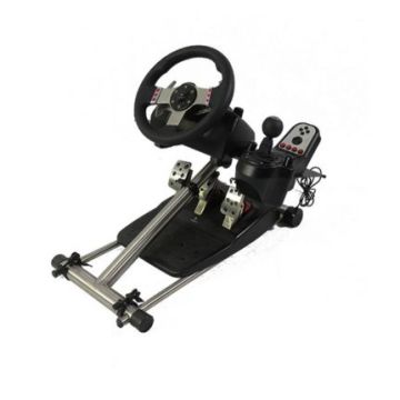 PC Cockpit di gioco: Ultimate Auto Driving and Racing Simulator Experience con stand, sedia, volante e tecnologia di guida diretta