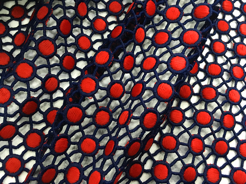 Mat Poly Guipure Fabric