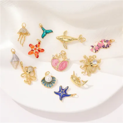 Wholesale Enameled Marine Life Charms for Jewelry Making