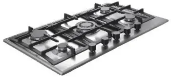 5 burners 900 width chef gas stove