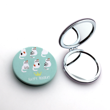 Korean Wholesale Sweet and Lovely Round Vanity Handheld Mirror