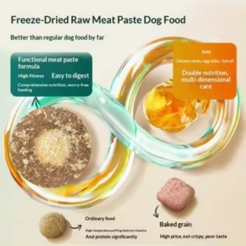 Alimento premium para perros relleno de carne en gránulos grandes