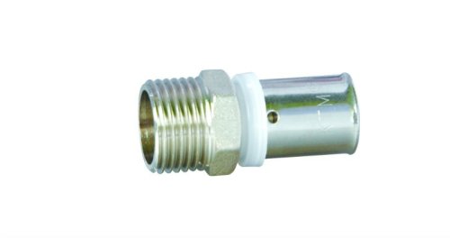 Brass Press Fitting- Straight Male Connector