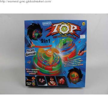 Battery Operated Magnetic Tops with Light and Music