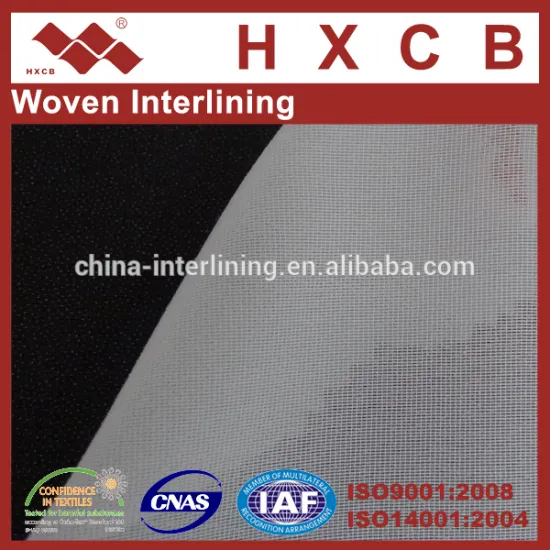 (3310) Fusible Warp Knitting Woven Interlining Fabric For Polyester garment