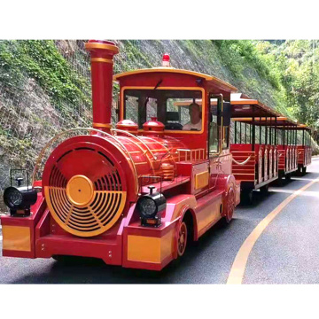 Factory Price Amusement Park Manufacturer Diesel Sightseeing Dotto Trackless Tourist Passenger Train