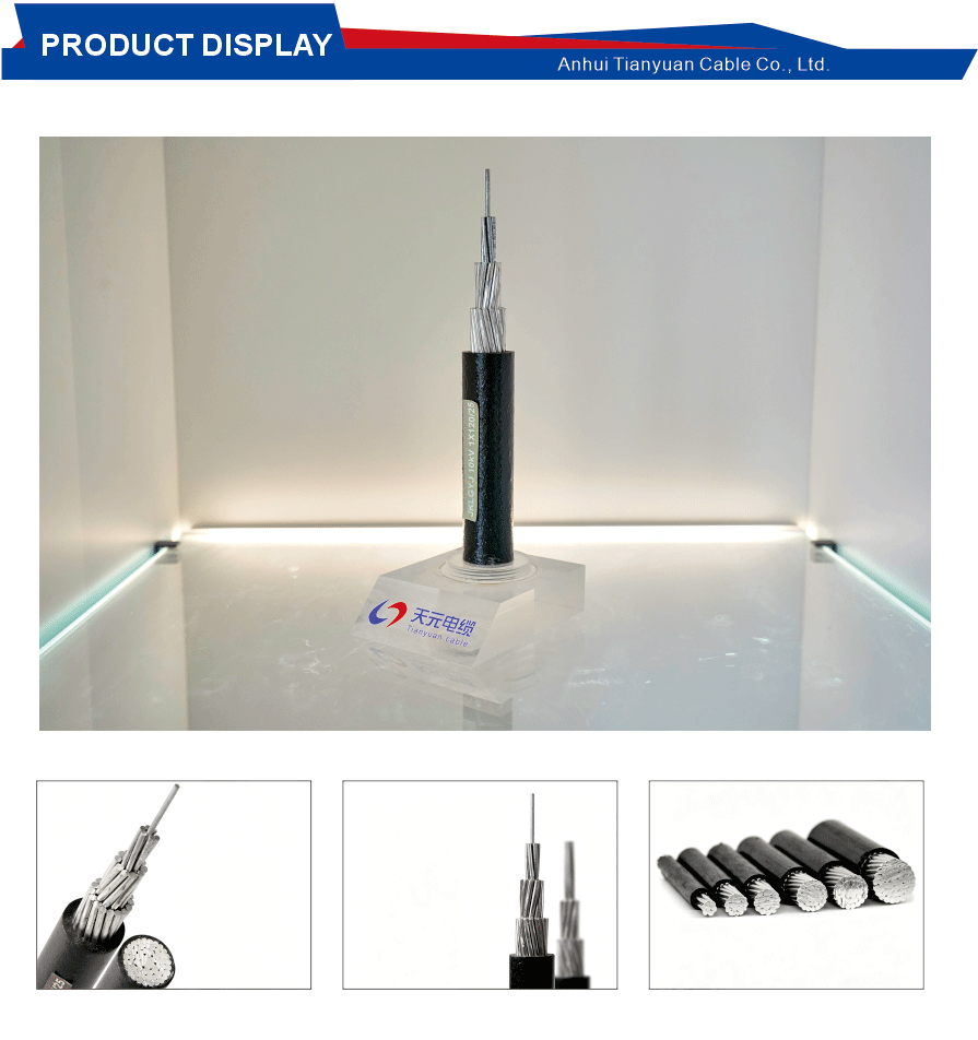 Overhead insulated aluminum cable