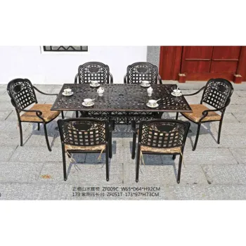 High-Quality Waterproof Cast Aluminum Garden Tables and Chairs for Outdoor Courtyards