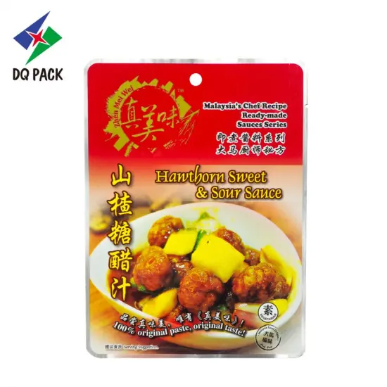 Three side seal pouch for sauce packaging doypack