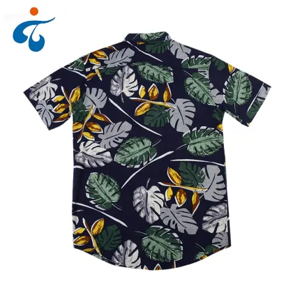 Wholesale Custom Short Sleeve Floral Hawaiian Shirts for Men
