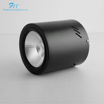 Round Black White IP44 LED Downlight Antiglare Reflector COB 30W Surface Mounted