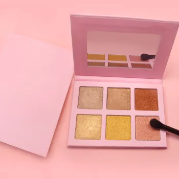 Vegan Custom Logo Pink Loose Highlighter Powder Palette