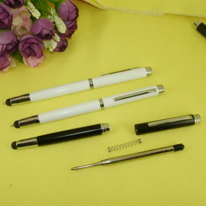 New Item 2 in 1 Metal writing Ball Pen with Touch Screen Stylus Multi-function Pen