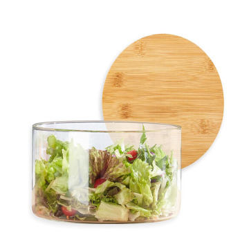Modern Clear Glass Large Round Trifle Bowl for Desserts and Salads