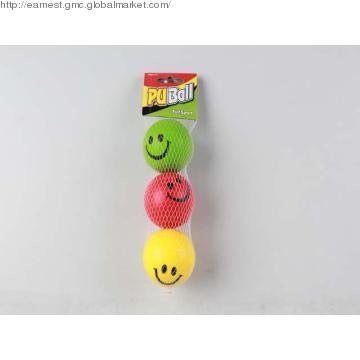 6.3CM PU Toy Ball with Smiling Face