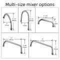 Commercial Kitchen Dual Handle 3 Way Kitchen Faucet