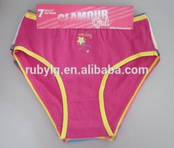 3pcs per packing with hanger girls panties