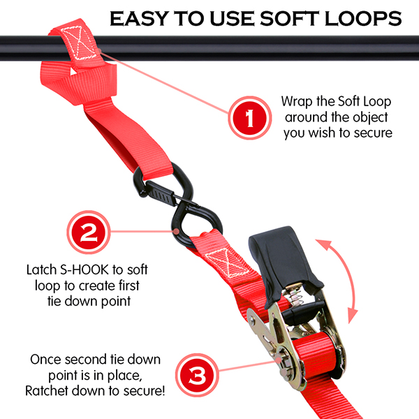 Short Ratchet Tie Down Straps