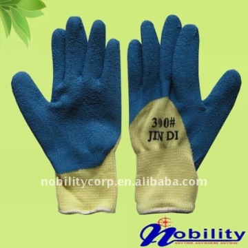 21Guage Cotton Half Coated Back Blue Latex Glove