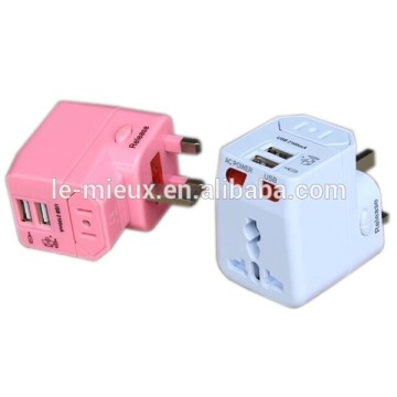 Hot Sale High Quality 2 USB Port Universal AC Adaptor