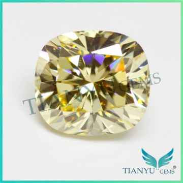 square pricness cut yellow color glass stone