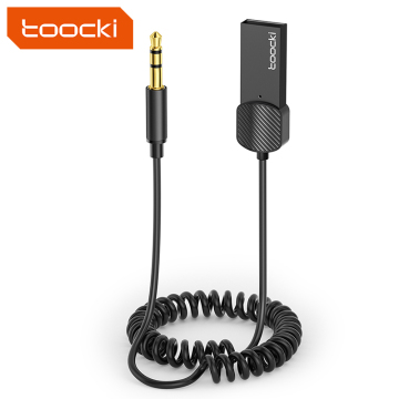 Toocki Aluminum Alloy 3.5mm AUX Car Adapter for Bluetooth Car Audio - Hands-Free Call BT5.0