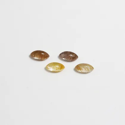 Natural Golden Rutilated Crystal Horse Eye Loose Stones