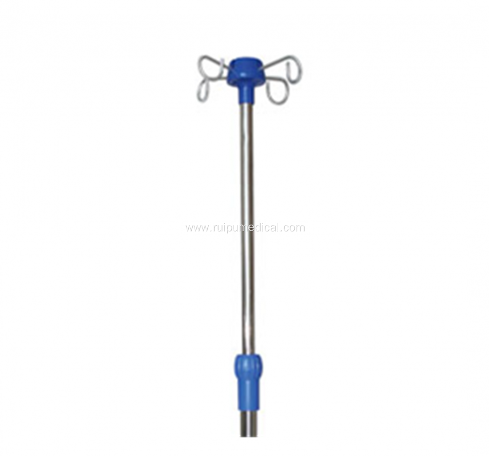 Medical IV Pole Rolling With 4 Hooks 5 Legs