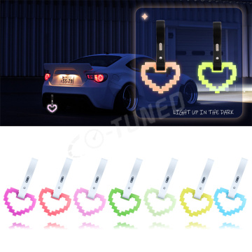 Glow-in-the-Dark Heart Shape JDM Charm for Car Handles