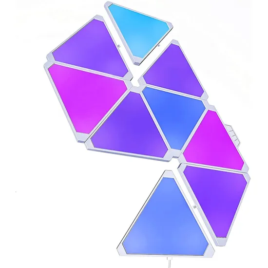 Wall-Mounted DIY Triangle Smart RGB Panel Light - Touch Control & Compatible with Google/Tuya/Siri/Alexa