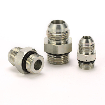 SAE O-Ring Two-Way Straight JIC Male Hydraulic Adapter with 74° Cone Connection