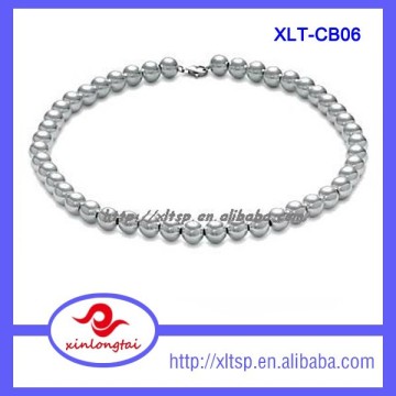 CB06 Wholesale Silver Bead Bracelet in Stainless Steel, Charm Bead Bracelet, Bead Bracelet