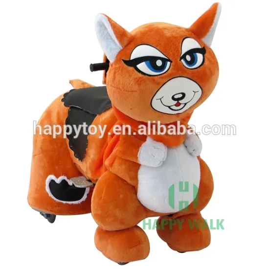 HI CE coin operated amusement fox animal scooter kiddie rides riding toy machine for kids