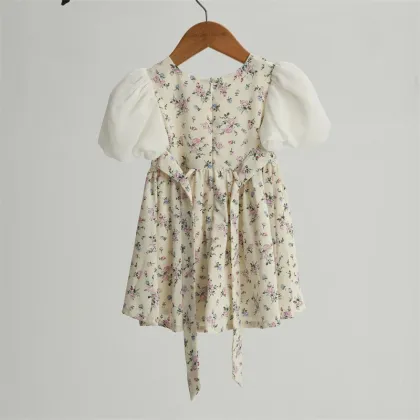 Summer Girl's Small Fresh Forest Floral Dress