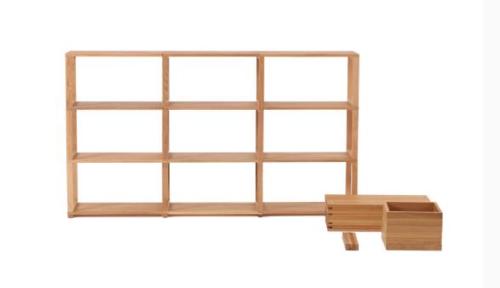 Oak Wood Shelf Storage