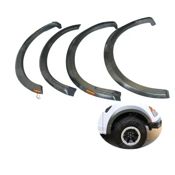 Black Fender Flares Mud Guard with Reflector Light for F150 2021