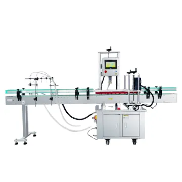 Monoblock Four-Head Automatic Magnetic Pump Dropper Bottle Liquid Filling and Capping Machine Line