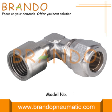 Female 90 Degree Elbow Brass Pneumatic Ferrule Fittings