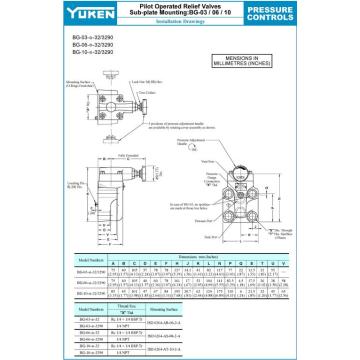 Yuken Series BG-03-32 Hydraulic Flow Control Valve