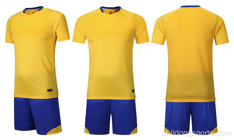 Camisa de futebol de sublimação personalizada uniforme de futebol simples