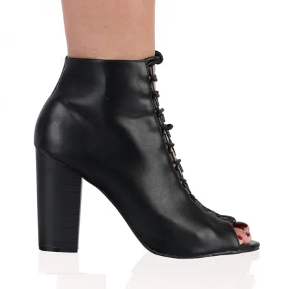 roma style chunky fish mouth lace sandals