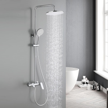 Chrome Polished Rainfall round shower system