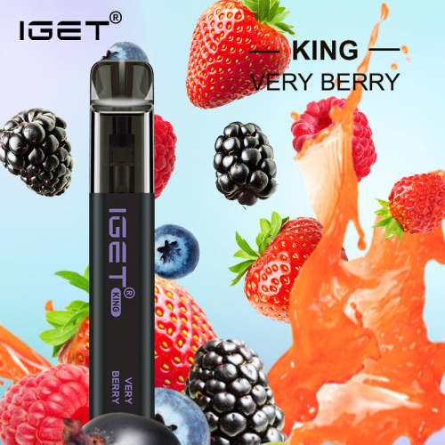 Original Iget King Disposable Vape Device Iced Traube